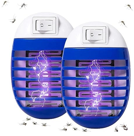 WEITING Fly Zapper d'intérieur enfichable,Lampe à lumière LED pièges à moucherons | Piège à Mouches, Attrape-Mouches électrique, pièges à Mouches des Fruits avec lumière LED, Utilisation intérieure
