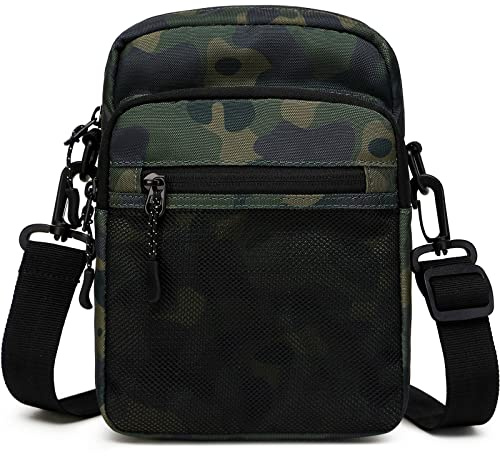 Lohol Klein Umhängetasche für Herren, Schultertasche Messenger Bag Sling Tasche Crossbody Tasche für Arbeit Reise Alltagsleben (Tarngrün)