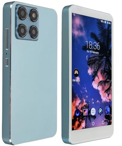 Lettore MP4 Smart HD da 5,0 Pollici, Lettore MP4 WiFi Bluetooth Portatile con Schermo Full Touch HD, Batteria Al Litio di Grande capacità, Supporta Altoparlanti Autoradio (BLUE)