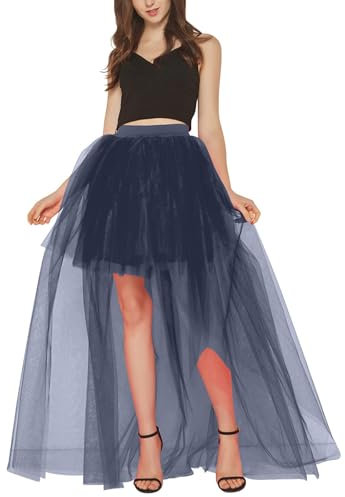 Skang Tuellrock Damen Rock Rockabilly Petticoat Kleid Kurz Minirock Tuellkleid Ballett Tutu Tulle Skirt Karneval Kostüm 80er Rock Kostüm Party Festival Outfit Frauen Bunt Karnevalskostüme