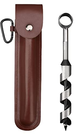 Trapano manuale a coclea, Trapano per legno a coclea a mano in acciaio, Trapano portatile Bushcraft Gear, Punte da trapano a coclea a vite per progetti Bushcraft, Configurazione trapano ad ,