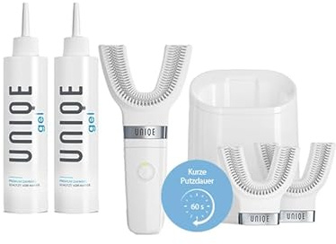 UNIQE One Mix Starterset – Klinisch sauber in nur 60 Sekunden | Patentierte Lamellen-Technologie, 8x intensiver gegen Zahnbelag als Schallzahnbürsten - klinisch bewiesen, Zahnarzt-empfohlen