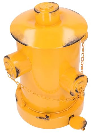 Cubo de Basura Vintage con Diseño Llamativo, Peculiar Cubo de Basura de Hierro para Decoración del Hogar, Oficina, Entorno Industrial (YELLOW)