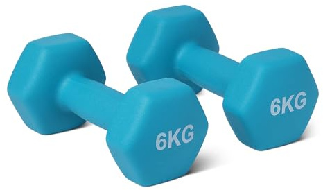 Amazon Basics Neoprene Dumbbell Weights Set, Pair of 6 kg