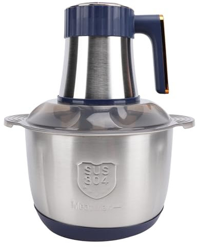 Picadora de Carne Eléctrica, Picadora de Alimentos de Cocina con Cuenco de Acero Inoxidable de 500W para Verduras y Nueces (Enchufe de la UE)