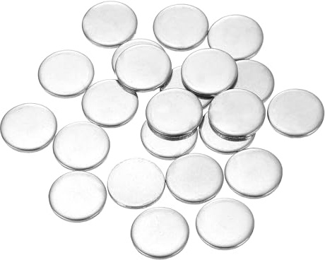 QUARKZMAN 80pz Disco in Acciaio Inossidabile, 9/16(14mm) Dia 0,04(1mm) Spessore 304 Acciaio Inossidabile Piatto Tondo Foglio Vuoto Tondo Cerchio Piastra per Artigianato Stampa Metalli