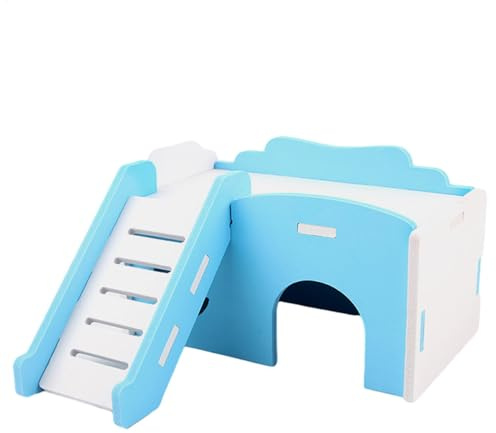 Hamsterspielzeug - Rennmaus-Käfig | Interaktive Hamsterschaukel | Versteck Haus mit Rutsche | Rennmaus Spielzeug | Mäusehaus | Rennmausversteck für Lemminge | Syrischer Zwerghamster | ähnlich