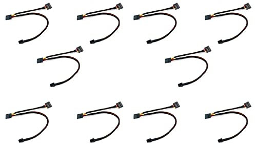 Ohewiiuk 10X Mini Cable de Alimentación SATA de 6 Una 15 X2 para Vostro 3650 3653 3655 Cable de Expansión HDD SSD para Computadora de Escritorio