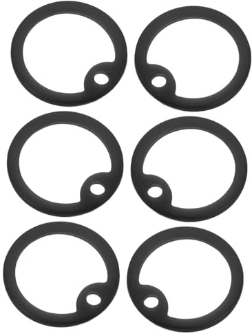 Silikon Hundemarkenring Schwarz, Schutzhülle Hundemarke | Geräuschreduzierung, Einfache Montage, für Hundehalsbänder, 6 Stück-pack