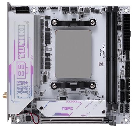 NAS AMD Ryzen 8 7845HX 2 x NVMe 4 x SATA3.0 1 x PCIEx16 2 x DDR5/Gaming 2.5G LAN/USB 3.2 Gen 1 17 x 17 Carte mère ITX HDMI/DP/Type-C Triple Display/WiFi 6E-BT 5.3/Mini ITX (Blanc)