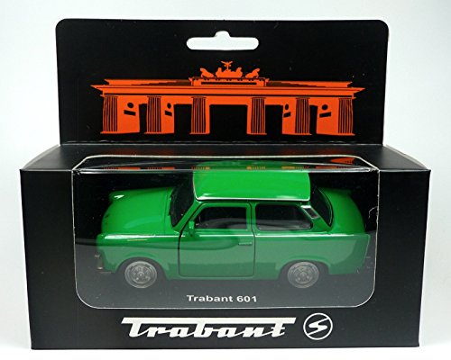 Generisch Modellauto kompatibel mit Trabant 601 Limousine Trabi grün ca. 11 cm im Fensterkarton