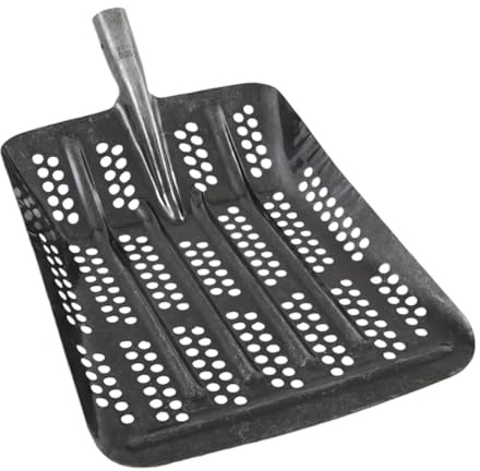 FashionCha Tamis à Céréales et Terre En Acier Au Manganèse pour Filtrage Efficace Outil Agricole Portable pour Plantations et, Grand Trou Rond