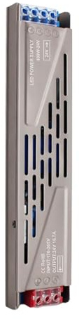 Transformador de Corriente para Bajo Voltaje 400W 24V | Convertidor de Tensión para Luces LED, Controlador LED Voltaje Constante, Para Interior, IP20, No Impermeable