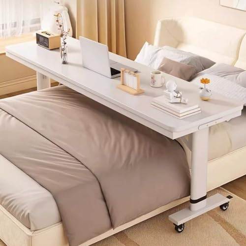 Generico Scrivania per Computer Regolabile in Altezza - Postazione di Lavoro in Piedi allungabile con Letto Incrociato, Tavolo Medico Mobile, scrivania Multifunzionale per Soggiorno e Camera da Letto