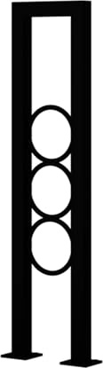 Corrimano per scale in metallo a forma di U, resistenti, antiscivolo, per interni ed esterni, balcone, garage, veranda e giardino, nero, 90 cm