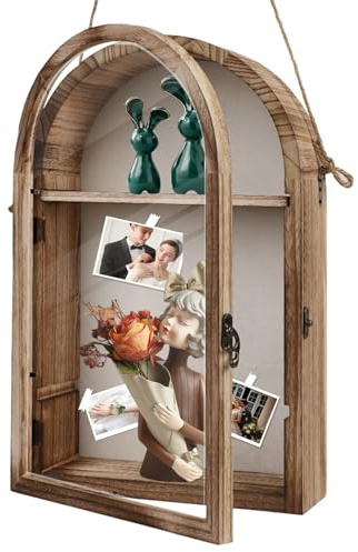 Djup 3D-ram, 3D Djup Shade Box Fotoram, Fotoram för att fylla Display Box Memorabilia Korthållare Hantverk Medalj Blomma, 25,2 x 10,3 x 41 cm