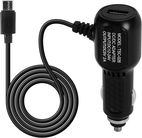Cavo di Alimentazione Auto USB-C per Dash Cam BEIFERICH J18 | Adattatore Accendisigari 12V/24V a 5V/2A | Compatibile con Videocamere da Cruscotto | Cavo di Sostituzione Universale da 3.5 Metri
