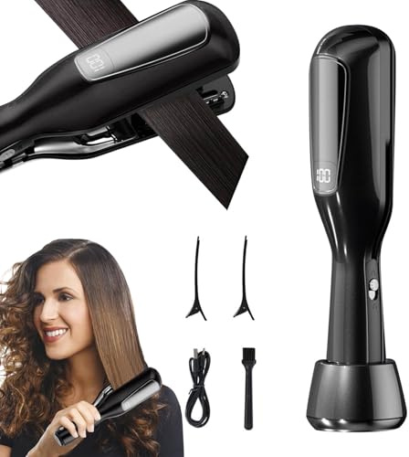 2 En 1 Coupe Fourche Cheveux avec Ions Négatifs, Split End Removal Device Cordless, Élimine les Pointes Fourchues et les Cheveux Abîmés, Rechargeable Par USB (Noir)