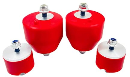 Querlenker Passend für BMW E36 E46 Z3 Z4 Inline 6CYL RED Polyurethan Motor- und Getriebehalterungsbuchsen, 2-teiliges 4-teiliges Set Querlenker-Set hinten(4-piece set)