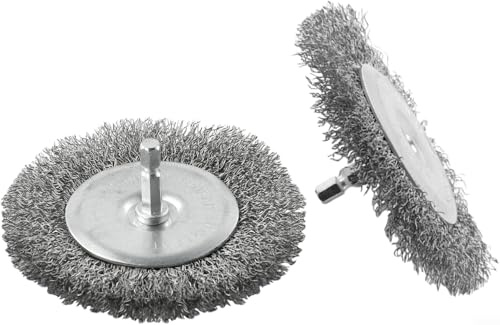 2x Stainless Steel Electric Joint Brush, Wire Brush Set Joint Cleaner Accessories, Wire Brush Diameter-100mm-replacement-accessories