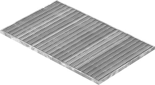 Fenau - 490 x 790 x 20 mm - Gitterrost, MW: 30/10 mm, verzinkt, Rost für Zarge: 500 x 800 x 23 mm, Bau-Normrost für Lichtschacht