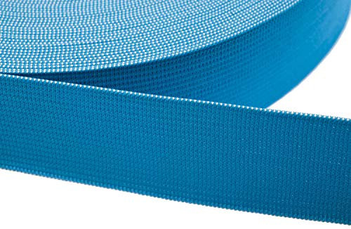 Jajasio Gummiband zum Nähen 40mm Breit in 20 Farben 10 - türkis 12 Meter