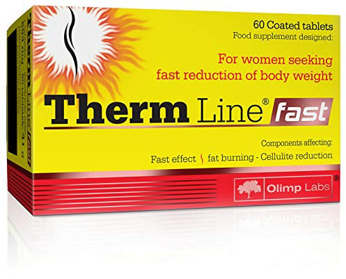 THERM LINE FAST | Thermogener Fatburner für Frauen | Schlankheitspillen | Reduzierung des Fettgewebes (180 Capsules)
