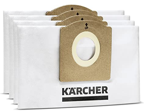 Kärcher Filter Fleece Bags for WD 1 Compact Battery Wet Dry Vacuum Cleaner - KFI 117 Felt Filter - 4 Pack