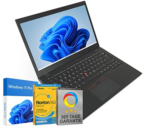 Lenovo ThinkPad T470s 14 Zoll Full HD Laptop Intel Core i5-6300U@ bis zu 3 GHz 8 GB 256 GB SSD mit Windows 11 Pro & GRATIS Antiviren-Software inkl. 365 Tage Garantie (Generalüberholt)