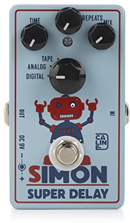 Caline CP-513 Simon Super Delay gitarreffektpedal med digitala och analoga alternativ
