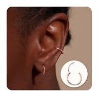 MILACOLATO G23 Titan Creolen für Damen Herren Hypoallergenes Kleine Creolen | Gold/Silber/Rosegold/Schwarz Piercing Ohr Helix Piercings Knorpel Daith Tragus Septum Piercing Ring 8-12mm
