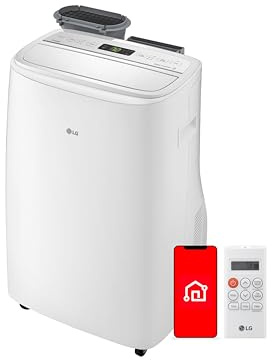 LG 10000 BTU SACC(14000 ASHRAE) Portable Air Conditioners [2023 New, Dual Inverter] Cools 450 Sqft Ultra Quiet & Easy Install WiFi App Medium & Large Room Air Conditioner AC Unit Home White LP1022FVSM