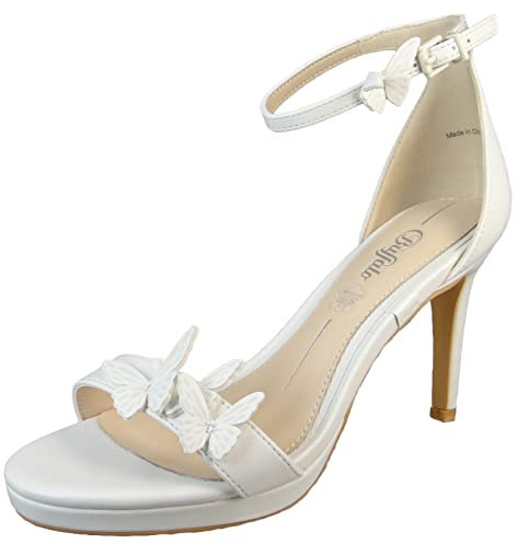 Buffalo Klassiska pumps Mary Butterfly bröllop 1291410 vit, Vit, 40 EU
