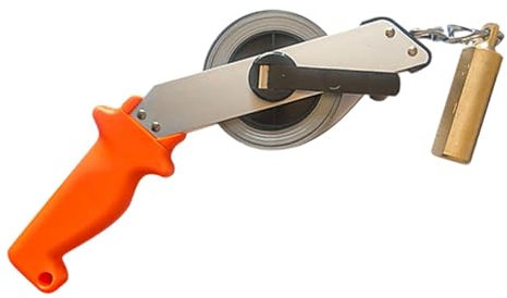 Ronyme Oil Gauging Tape Sounding Tape Fuel Measuring Device Antirust with Brass Plumb Bob for Measuring The Depth of Oil in Vessels, 10m