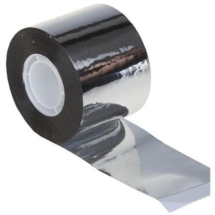 doitBau 4x Alu - PP Klebeband 50mm x 100m Aluminiumklebeband Polypropylen Dichtband Dampfsperre Dach Isolierung Dämmung Isoband Aluminiumtape selbstklebend Abdichtung Rohrisolierung hitzebeständig