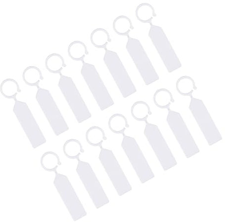 BESPORTBLE Étiquettes de Jardinage en Plastique Petit Format 200 Pièces Blanches pour Serrage et Extérieur, à Suspendre Anneau, Résistantes aux Intempéries, Identification Facile des Plantes