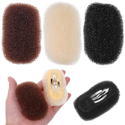 Warmhm Haarpolster Volumen Haarclip Set Für Hochsteckfrisur Unsichtbare Haarspangen Für Volumen Am Hinterkopf Haarstyling Zubehör Für Frauen 3 Stück