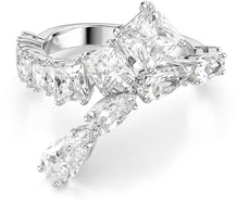Swarovski Matrix Kollektion Ring, Klare Gemischtschliff-Steine in Rhodinierter Fassung