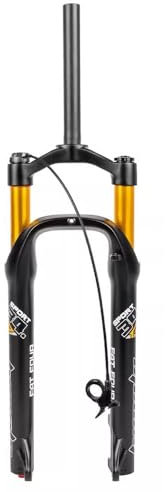 26 Zoll Fatbike-Gabel mit Luftfederung, Zugstufeneinstellung, 1-1/8 Zoll gerader Gabelschaft, manuelle/fernbedienbare Verriegelung, 130 mm Federweg, Scheibenbremse, Schnellspanner, 135 mm x 9 mm