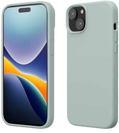 kwmobile Handyhülle für iPhone 15 Hülle, für iPhone 15 Case - Hülle Silikon - kabelloses Laden - Cool Mint