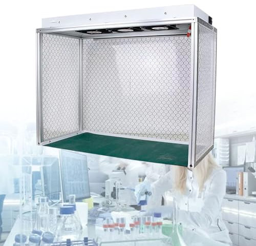 vnmudzeo Banco Pulito Laminare Verticale, Cappa A Flusso Laminare con Area di Lavoro di Grandi Dimensioni 67X31X59 Cm, per Laboratorio di Riparazione di Telefoni Cellulari