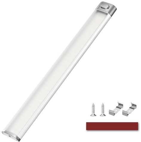 Kriogor 120 LED Innenbeleuchtung, 12V Leiste 1600LM 6W Led Lampe Wohnmobil mit Schalter, 30CM 6000K KFZ Beleuchtung Leiste für Auto Van Bus Caravan Boot Küche LKW Universal