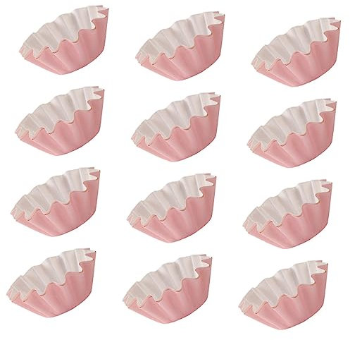 TOPPERFUN 50pcs Creative Baking Cups Paper Cake Trays for Muffins and Desserts for Weddings Birthdays and Parties High Hardness and Deformation Resistant