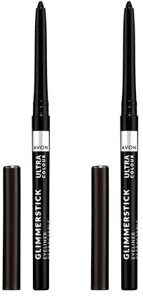 Avon Glimmerstick Eyeliner Duo, Cosmic Brown, Soft-Glide Formula, Bold and Intense Colour, Waterproof, Smudge-Proof Colour That Lasts All-Day, Cruelty Free