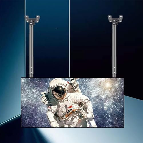 Support Tv Plafond Inclinable Et Réglable - Support Mural Tv, Support Tv Plafond, Support Réglable, Double Tige, Convient Aux Grands Écrans Led De 55 À 86 Pouces, Support Mural Tv, Vesa 800 X 400