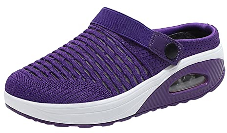 Zapatillas Fascitis Plantar-Zapatos Deportivos Informales con CojíN De Inferior Grueso Y Ligero Transpirable De Malla A La para Mujer Zapatillas Cordones