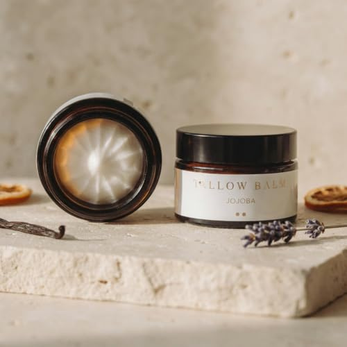 Swiss Tallow Balm Bio-Jojoba – Rindertalg Creme mit Bio-Jojobaöl für Gesicht & Körper | Beef Tallow Feuchtigkeitscreme bei trockener Haut | Naturkosmetik ohne Chemie, grasgefüttert, Swiss Made | 30 ml