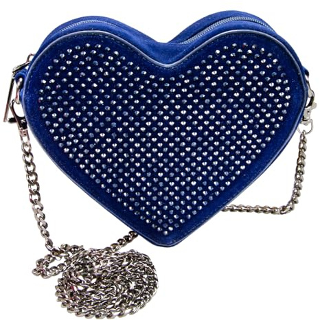 Alpenflüstern Trachtentasche Samtherz mit Strasssteinen - Damen Handtasche, Schultertasche fürs Dirndl, Tasche zur Tracht, Dirndltasche mit Metallelemente (in traditionellen Farben) DTA106