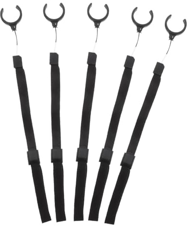 Veemoon 5 Pièces Dragonne Poignet Réglable pour Canne de Marche Compatible Seniors Confortable et Détachable pour Bâtons de Randonnée et Canne