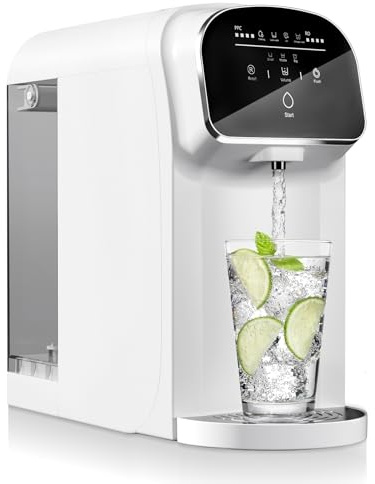 Aigerri Portable Countertop Reverse Osmosis Water Filter with UV, 5-Stage RO Filtration System, No Installation Needed, 5:1 Pure to Drain Ratio, Compact Water Purifier for Home, Office & RV
